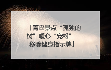 青岛景点“孤独的树”暖心“宠粉” 移除健身指示牌