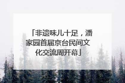 非遗味儿十足，潘家园首届京台民间文化交流周开幕