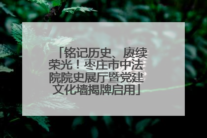 铭记历史、赓续荣光！枣庄市中法院院史展厅暨党建文化墙揭牌启用