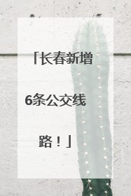 长春新增6条公交线路！