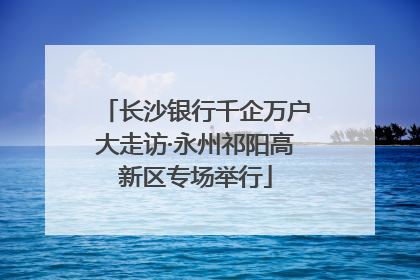 长沙银行千企万户大走访·永州祁阳高新区专场举行