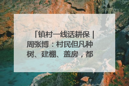 镇村一线话耕保｜周张博：村民但凡种树、建棚、盖房，都要向街道报批