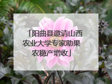 阳曲县邀请山西农业大学专家助果农稳产增收