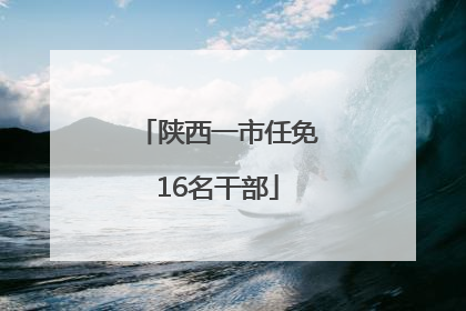 陕西一市任免16名干部