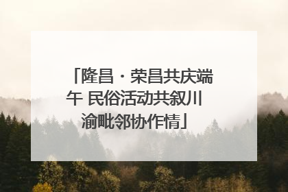 隆昌・荣昌共庆端午 民俗活动共叙川渝毗邻协作情
