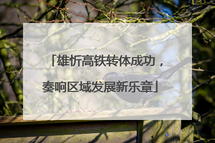 雄忻高铁转体成功，奏响区域发展新乐章