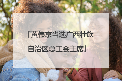 黄伟京当选广西壮族自治区总工会主席