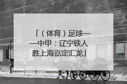 （体育）足球——中甲：辽宁铁人胜上海嘉定汇龙