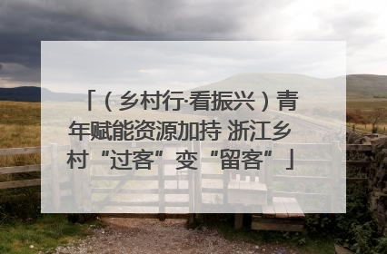 （乡村行·看振兴）青年赋能资源加持 浙江乡村“过客”变“留客”