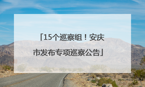 15个巡察组！安庆市发布专项巡察公告
