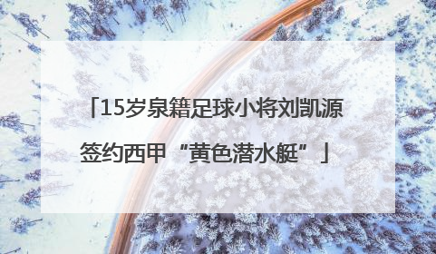 15岁泉籍足球小将刘凯源签约西甲“黄色潜水艇”