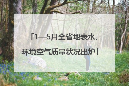 1—5月全省地表水、环境空气质量状况出炉