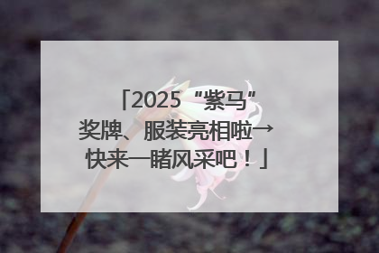2025“紫马”奖牌、服装亮相啦→快来一睹风采吧！