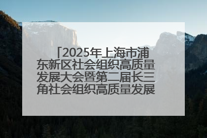 2025年上海市浦东新区社会组织高质量发展大会暨第二届长三角社会组织高质量发展峰会成功举办
