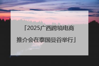 2025广西跨境电商推介会在泰国曼谷举行