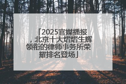 2025官媒播报，北京十大熠熠生辉领衔的律师事务所荣耀排名登场