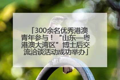 300余名优秀港澳青年参与！“山东—粤港澳大湾区”博士后交流洽谈活动成功举办