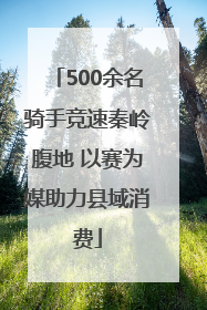 500余名骑手竞速秦岭腹地 以赛为媒助力县域消费