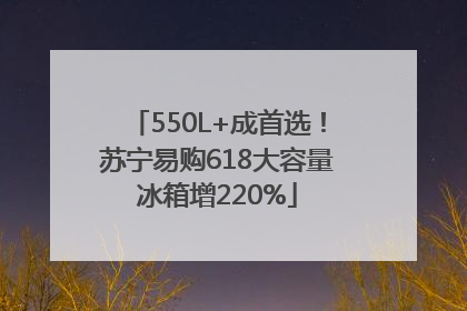 550L+成首选！苏宁易购618大容量冰箱增220%