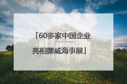 60多家中国企业亮相挪威海事展